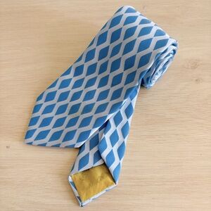 Christian Dior‎ Men’s Blue Geometric Patterned Tie